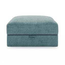 Hattie Tonal Plush Chenille Storage Footstool - thumbnail 2