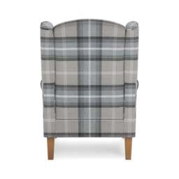 Oswald Check Wingback Armchair - thumbnail 6