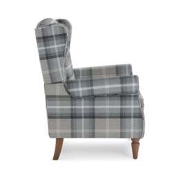 Oswald Check Wingback Armchair - thumbnail 5
