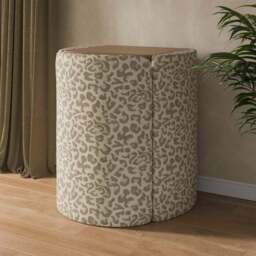 Frankie Leopard Print Compact Dressing Table Set with Mirror and Stool - thumbnail 4