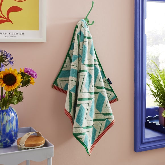 Sophie Robinson Zig Zag Cotton Towel - image 1