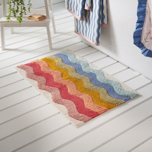 Wavy Rainbow Bath Mat - image 1