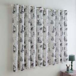 Sketched Woodland Blackout Eyelet Curtains - thumbnail 4