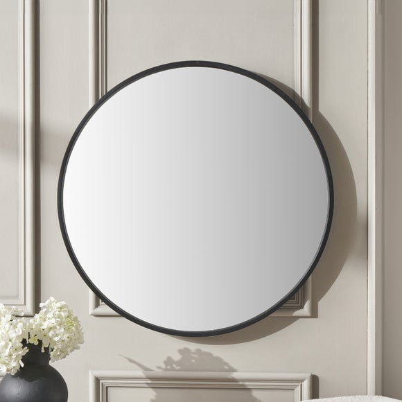Wood Round Mirror - image 1