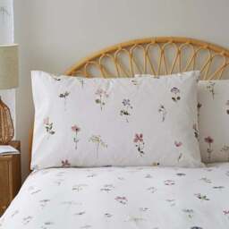 Pressed Floral 100% Cotton Duvet Cover & Pillowcase Set - thumbnail 2