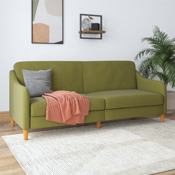 Jasper Linen Sprung 3 Seater Double Sofa Bed - image 1