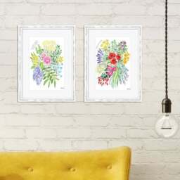The Art Group Medicinal Herbs Watercolour Bouquet Framed Print - thumbnail 4