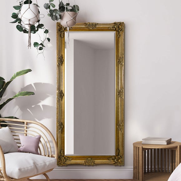 Davenport Ornate Flourish Rectangle Full Length Wall Mirror - image 1
