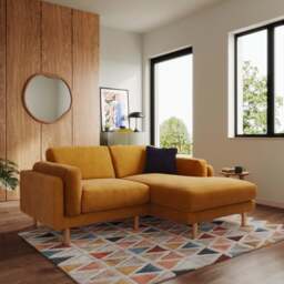 Newton Luxe Chenille Corner Chaise Sofa - thumbnail 1