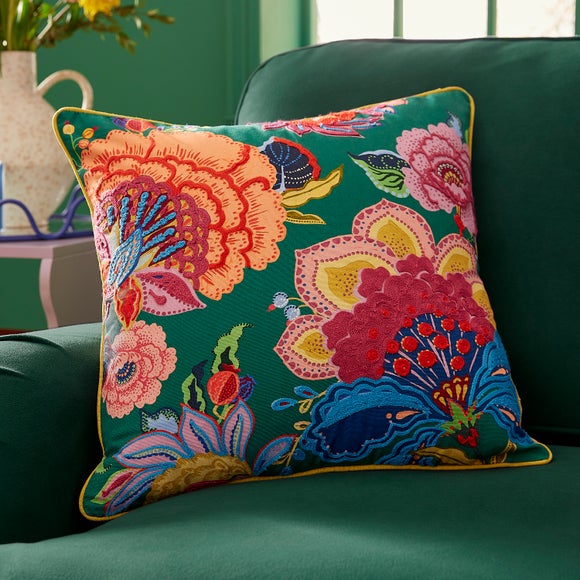 Sophie Robinson Enchanted Floral Cotton Square Cushion - image 1
