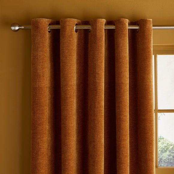 Luxe Textured Chenille Eyelet Curtains - image 1