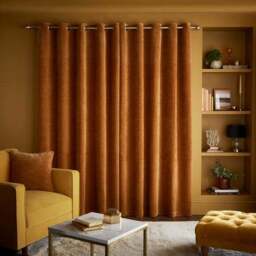 Luxe Textured Chenille Eyelet Curtains - thumbnail 4