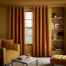 Luxe Textured Chenille Eyelet Curtains - thumbnail 2