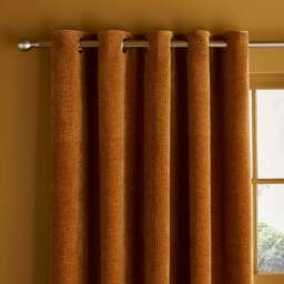 Luxe Textured Chenille Eyelet Curtains - thumbnail 1