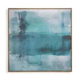 Teal Green Sand Textured Framed Canvas - thumbnail 3