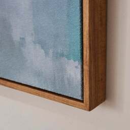 Teal Green Sand Textured Framed Canvas - thumbnail 2