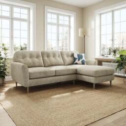 Sven Chunky Chenille Large Corner Chaise Sofa - thumbnail 1