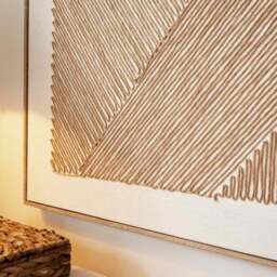 Wicker String Embroidered Framed Canvas - thumbnail 2