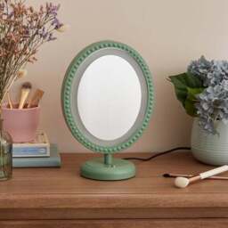 Bobbin Oval Touch Dimmable Light Up Dressing Table Mirror - thumbnail 2