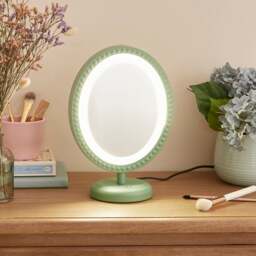 Bobbin Oval Touch Dimmable Light Up Dressing Table Mirror - thumbnail 1
