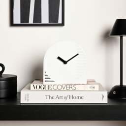 Interval Arched Cut Out Steel Desk Clock - thumbnail 1
