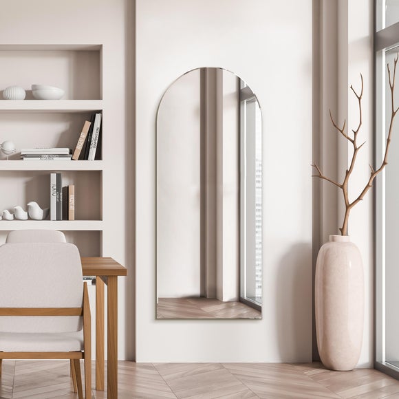 Arcus Frameless Arched Full Length Wall Mirror - image 1