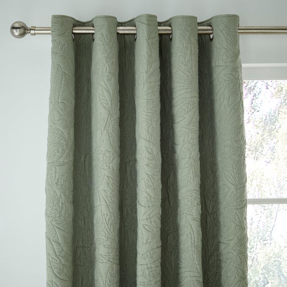 Filey Leaf Blackout Eyelet Curtains - image 1