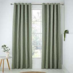 Filey Leaf Blackout Eyelet Curtains - thumbnail 2