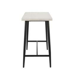 Zuri 2 Seater Rectangular Bar Table, Grey Concrete Effect - thumbnail 4