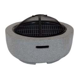 Charles Bentley Round BBQ Fire Pit with Mesh Cover - thumbnail 3