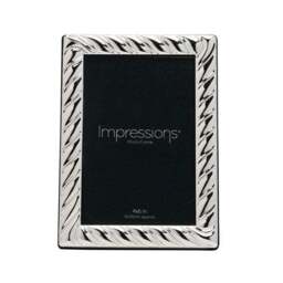 Impressions Silver Plated Swirl Textured Photo Frame - thumbnail 2