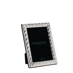 Impressions Silver Plated Swirl Textured Photo Frame - thumbnail 5