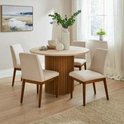 Cassie Set of 2 Dining Chairs, Fabric - thumbnail 2