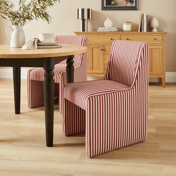 Rosalyn Striped Dining Chair, Fabric