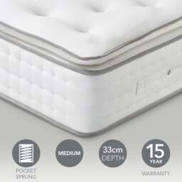 Hotel 2000 Pocket Memory Foam Pillow Top Hybrid Mattress