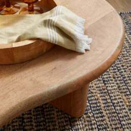 Ludo Kidney Shaped Coffee Table, Mango Wood - thumbnail 2