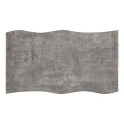 Quebec Wave 4 Seater Rectangular Dining Table, Grey Concrete Effect - thumbnail 5