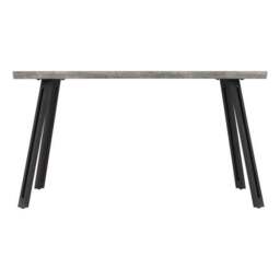 Quebec Wave 4 Seater Rectangular Dining Table, Grey Concrete Effect - thumbnail 2