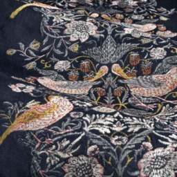Morris & Co. Strawberry Thief Embroidered Pencil Pleat Curtains - thumbnail 3