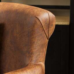 Alba Relaxed Faux Leather Occasional Armchair - thumbnail 3