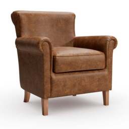 Alba Relaxed Faux Leather Occasional Armchair - thumbnail 6