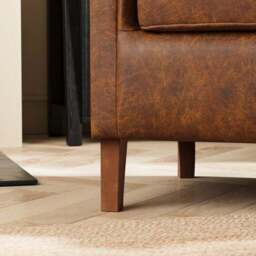 Alba Relaxed Faux Leather Occasional Armchair - thumbnail 5