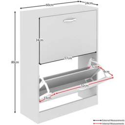 Vida Designs 2 Tier Shoe Cabinet - thumbnail 6