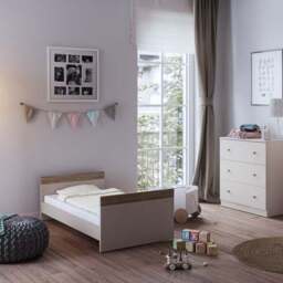 Little Acorns Burlington Cot Bed and 3 Drawer Chest Nursery Set - thumbnail 2