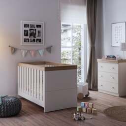 Little Acorns Burlington Cot Bed and 3 Drawer Chest Nursery Set - thumbnail 1