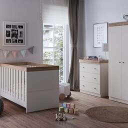 Little Acorns Burlington Cot Bed and 3 Drawer Chest Nursery Set - thumbnail 3