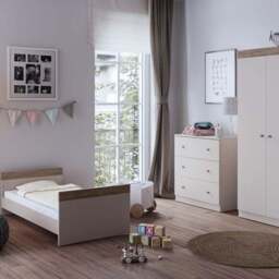 Little Acorns Burlington Cot Bed and 3 Drawer Chest Nursery Set - thumbnail 4