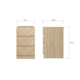 Taranto 3 Drawer Bedside Table - thumbnail 6