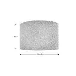 Hazelle Boucle Shallow Drum Lamp Shade - thumbnail 4