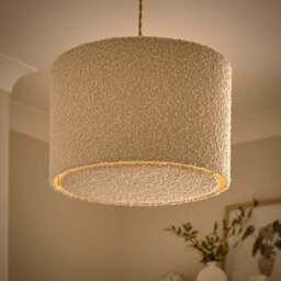 Hazelle Boucle Shallow Drum Lamp Shade - thumbnail 2